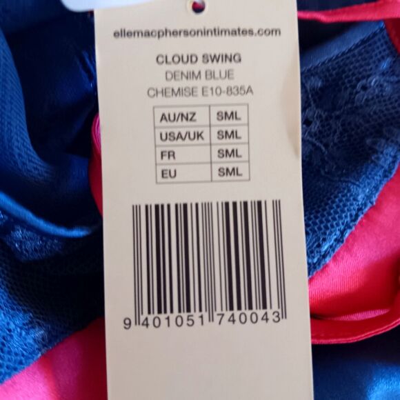 Elle Macpherson Intimates Babydoll Chemise Slip Small Silk Blend Lingerie Lace - Picture 10 of 14